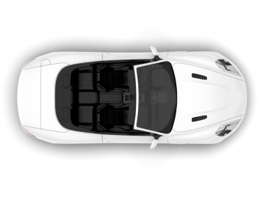 Beyaz arka planda modern spor arabanın 3D canlandırması