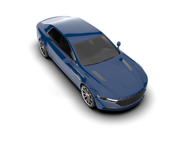 Modern sedan arabanın 3D çizimi