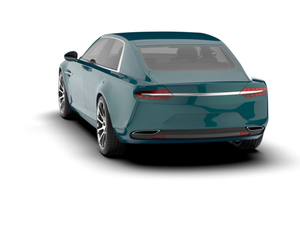 Modern sedan arabanın 3D çizimi