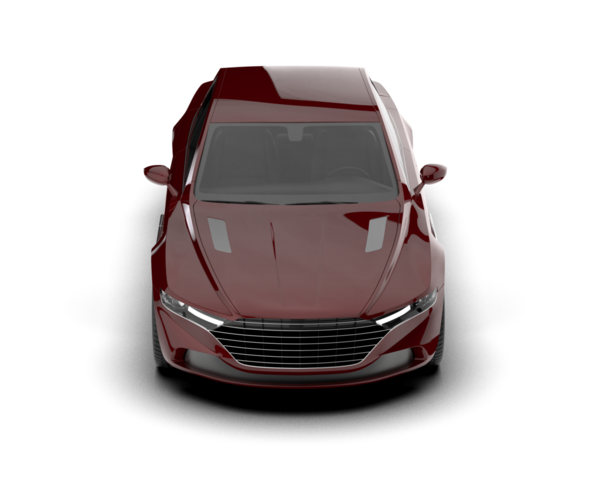 Modern sedan arabanın 3D çizimi