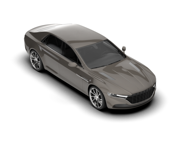 Modern sedan arabanın 3D çizimi