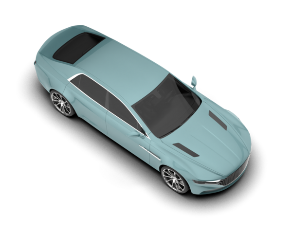 Modern sedan arabanın 3D çizimi