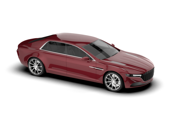 Modern sedan arabanın 3D çizimi