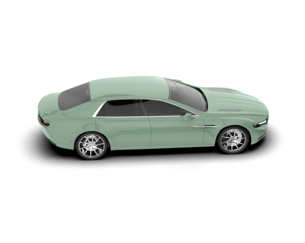 Modern sedan arabanın 3D çizimi