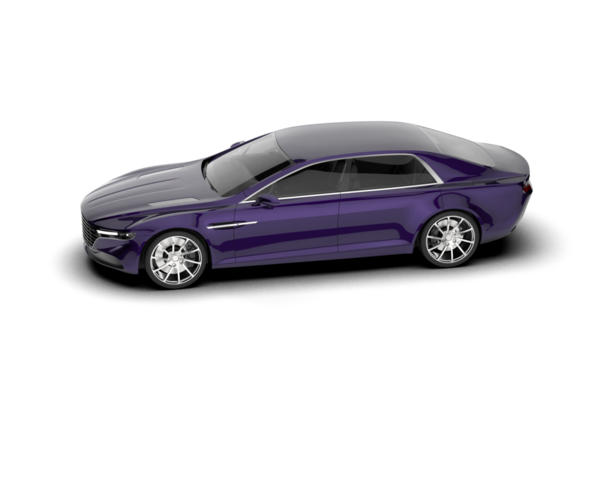 Modern sedan arabanın 3D çizimi