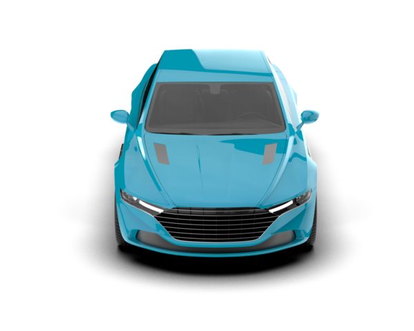 Modern sedan arabanın 3D çizimi