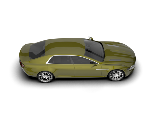 Modern sedan arabanın 3D çizimi