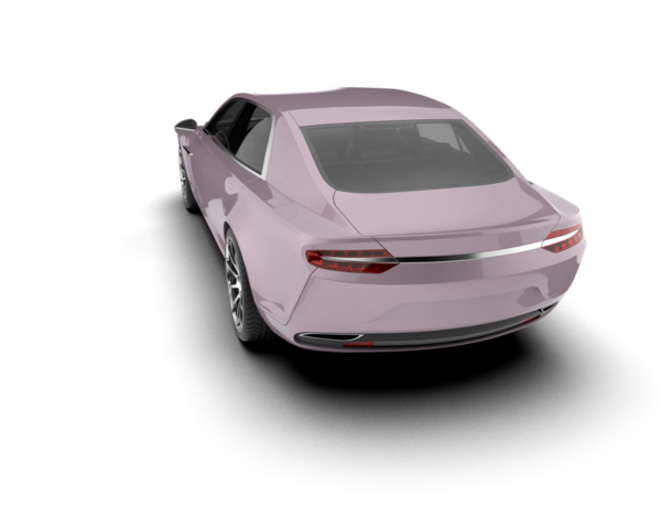 Modern sedan arabanın 3D çizimi