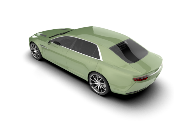 Modern sedan arabanın 3D çizimi