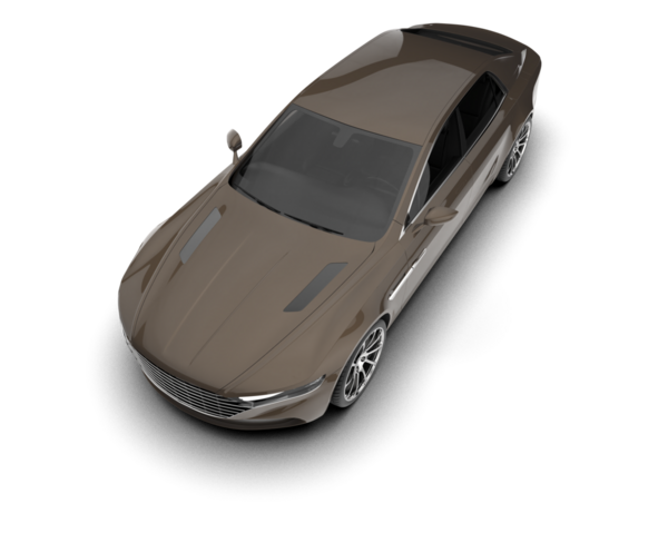 Modern sedan arabanın 3D çizimi