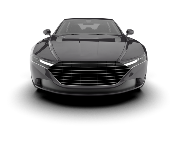 Modern sedan arabanın 3D çizimi