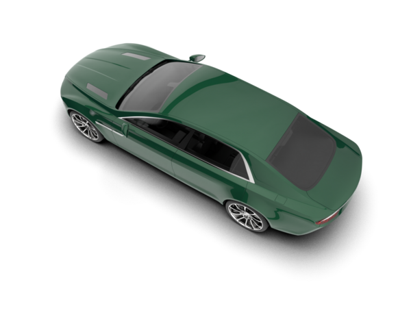 Modern sedan arabanın 3D çizimi