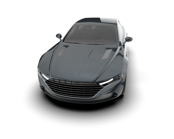 Modern sedan arabanın 3D çizimi