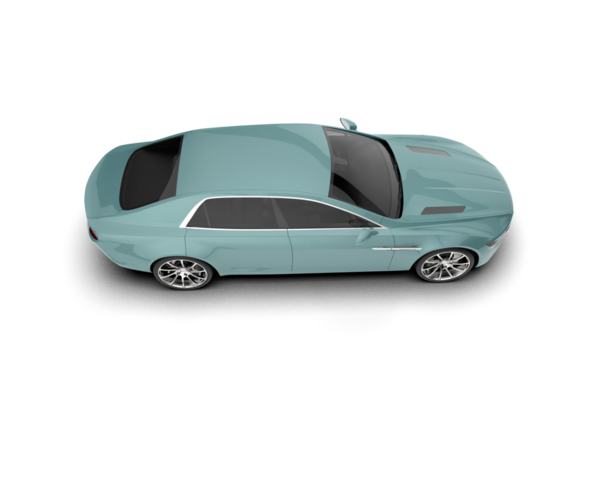 Modern sedan arabanın 3D çizimi