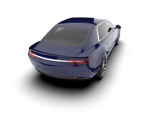 Modern sedan arabanın 3D çizimi