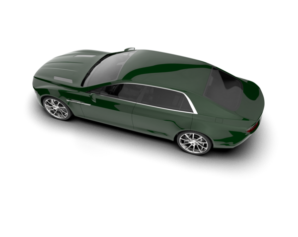 Modern sedan arabanın 3D çizimi