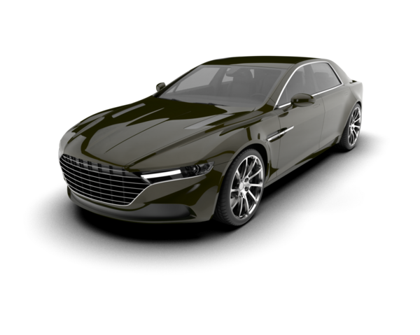 Modern sedan arabanın 3D çizimi