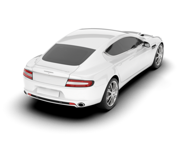 Modern sedan arabanın 3D çizimi