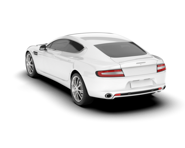 Modern sedan arabanın 3D çizimi