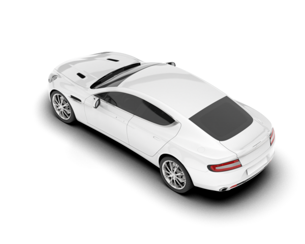 Modern sedan arabanın 3D çizimi