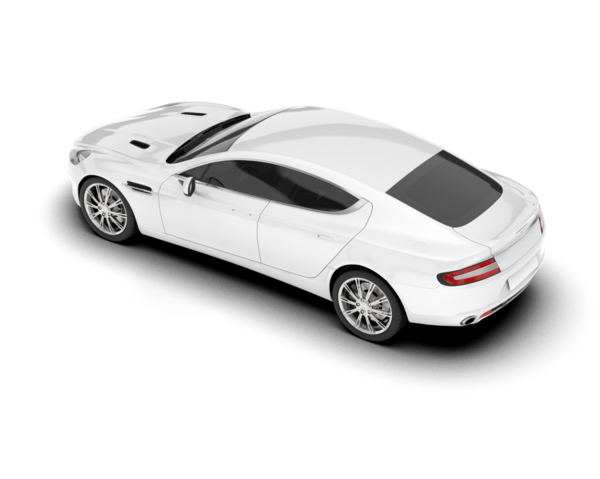 Modern sedan arabanın 3D çizimi