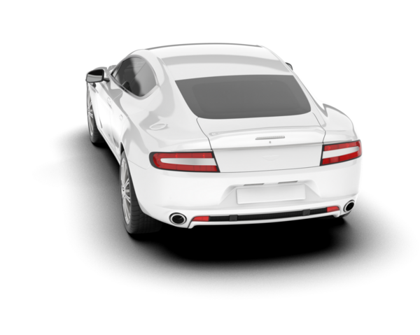 Modern sedan arabanın 3D çizimi