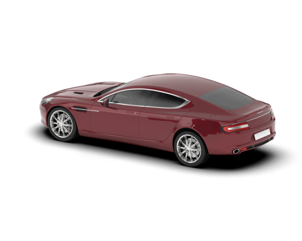 Modern sedan arabanın 3D çizimi