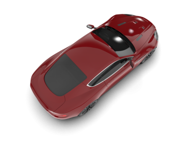 Modern spor araba, şeffaf arka planda izole edilmiş. 3 Boyutlu resimleme