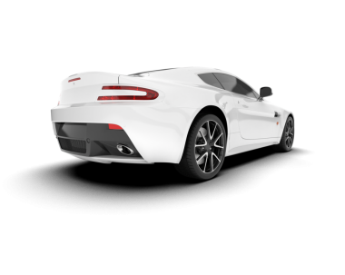 Saydam arkaplanda izole edilmiş gerçekçi spor araba - 3 boyutlu resimleme