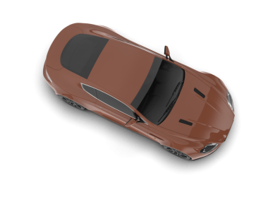 Saydam arkaplanda izole edilmiş gerçekçi spor araba - 3 boyutlu resimleme