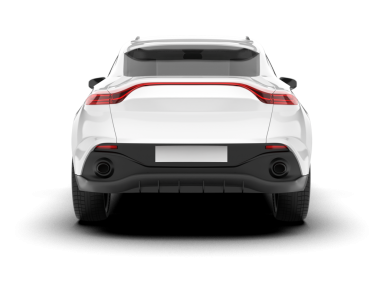 Saydam arkaplanda izole edilmiş gerçekçi SUV - 3 boyutlu resimleme