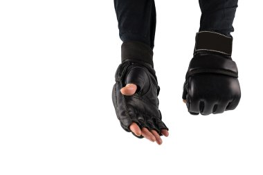 Avcı'nın el sanatları izole için eldiven