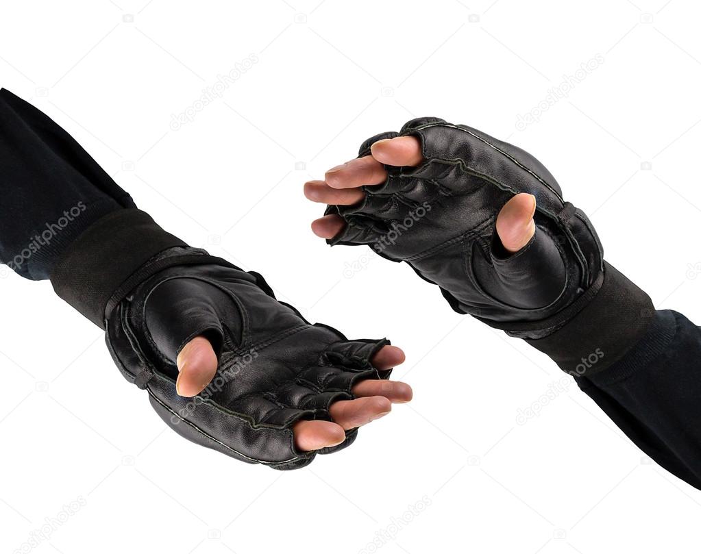Fighter's hand in gloves . shaking hands gloves for martial a Stock Photo by ©Lumppini 103282808
