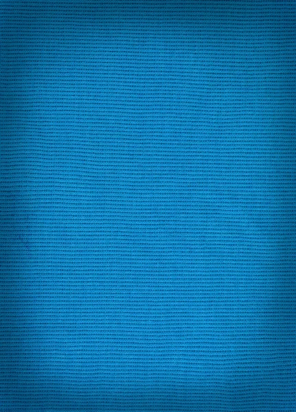 Knitted woolen fabric blue color for the background. wool  textu — Stock Photo, Image