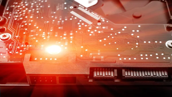 bilgisayarınızın sabit diskinde yazdırılan anakart ve microcircuit ile