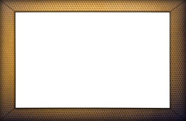 altın çerçeve beyaz arkaplanda izole edildi