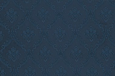  çiçekler koyu mavi kumaş üzerinde seamless modeli