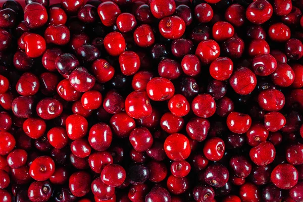 Juicy ripe cherry closeup mound