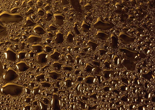 Glas mit natürlichen Wassertropfen Gold Bronze Textur — Stockfoto