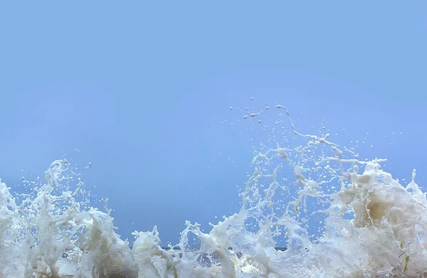 海波大きい冷凍のクローズ アップからの水の飛沫 — ストック写真