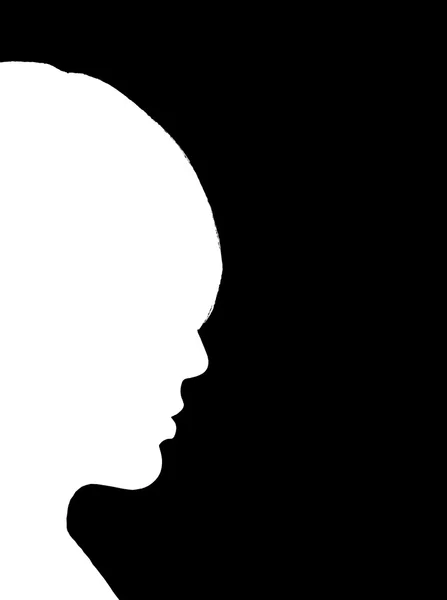 silhouette of the girl\'s head