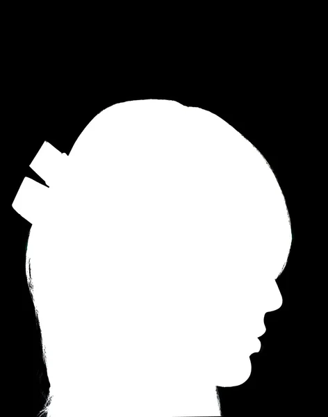 Silhouette of the girl's face — Stock Photo, Image
