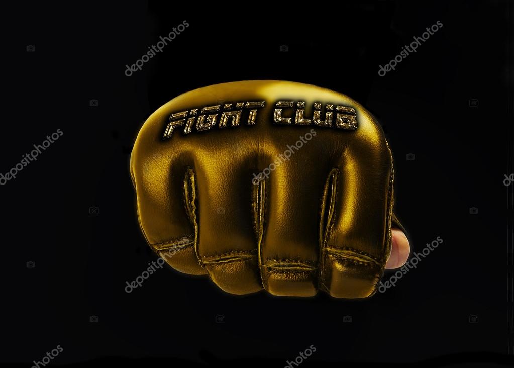 Gold Glove for the martial arts. inscription 