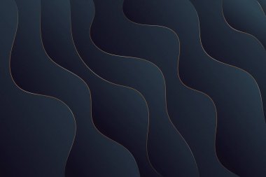Kağıt kesim biçiminde koyu dalgalı arkaplan