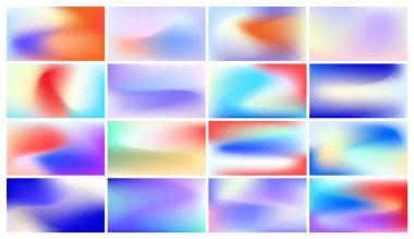 Soyut pürüzsüz holografik arkaplan koleksiyonu 