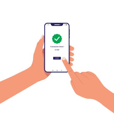 Ekranda aktarılan ileti ile akıllı telefonu tut