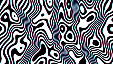 Bozulmuş siyah mürekkep çizgileri optik yanılsama arka planı