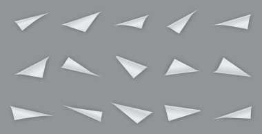 Kıvrık kağıt köşeleri koleksiyonu