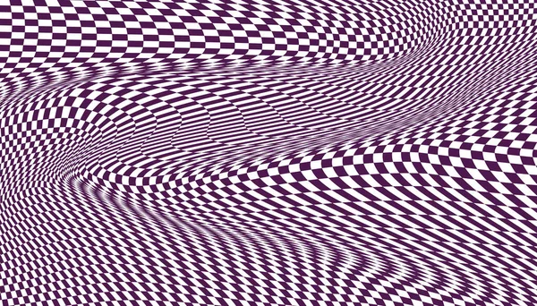 紫色和白色扭曲的格子背景 — 图库矢量图片