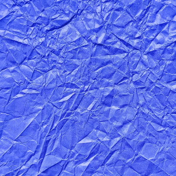 Realistische Zerknüllte Blaue Papiertextur Hintergrund — Stockvektor